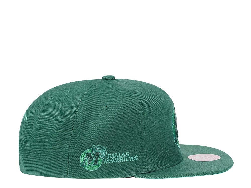 Mitchell & Ness Dallas Mavericks Green Hardwood Classic Snapback Gorra