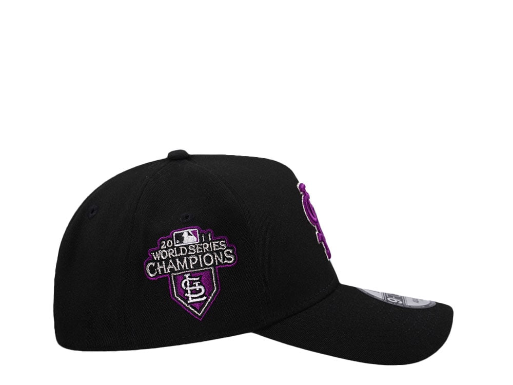 New Era St. Louis Cardinals World Series Champions 2011 Black Prime Edition 9Forty A Frame Snapback Gorra