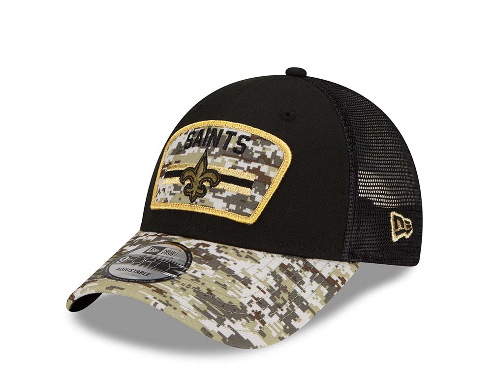 New Era New Orleans Saints Salute to Service 21 9Forty Trucker Snapback Gorra