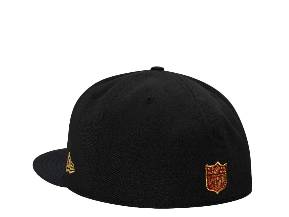 New Era Kansas City Chiefs 60 Seasons Black Satin Brim Prime Edition 59Fifty Fitted Gorra