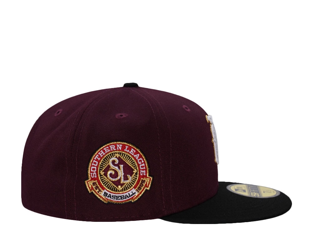 New Era Birmingham Barons Southern League Baseball Maroon Two Tone Edition 59Fifty Fitted Gorra