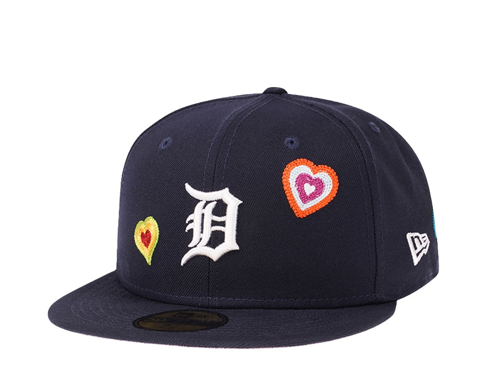 New Era Detroit Tigers Navy Chainstitchheart Edition 59Fifty Fitted Gorra