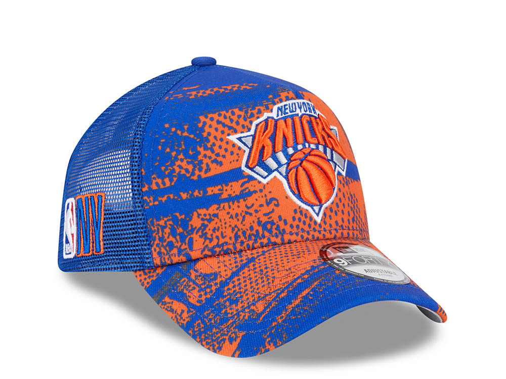 New Era New York Knicks NBA Tip Off 2024 Trucker 9Forty A Frame Snapback Gorra