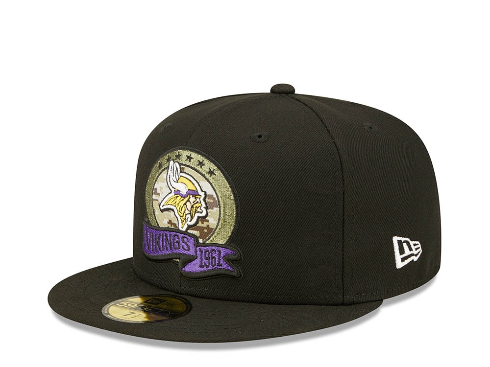 New Era Minnesota Vikings Salute to Service 2022 Fitted 59Fifty Gorra