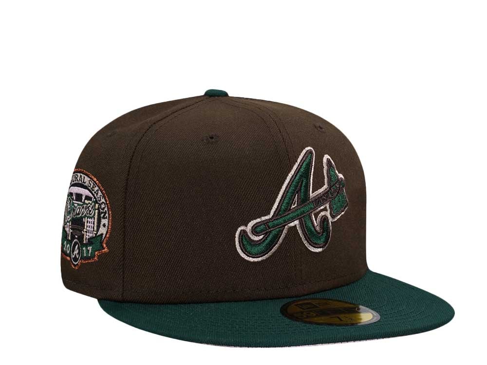 New Era Atlanta Braves Inaugural Season 2017 Forest Pink Two Tone Edition 59Fifty Fitted Gorra