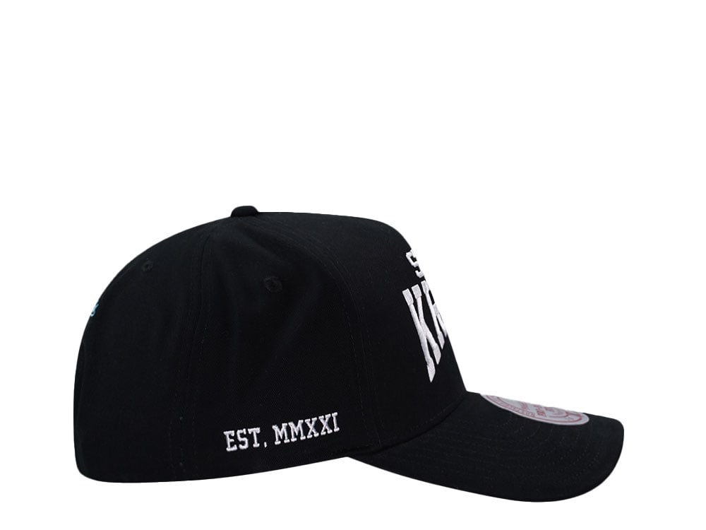 Mitchell & Ness Seattle Kraken Black Pro Pinch Fit Snapback Gorra