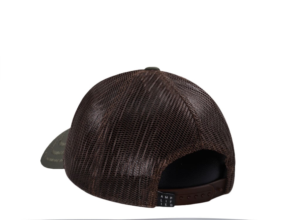 Amplified Bob Marley Green Brown Trucker Snapback Gorra