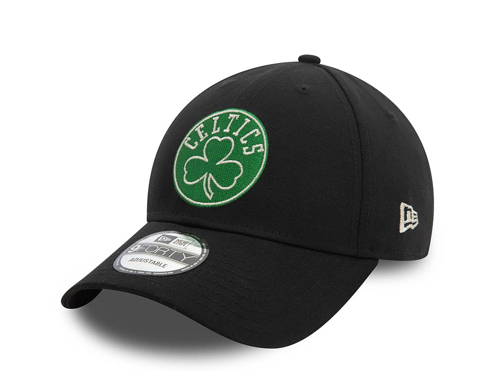 New Era Boston Celtics Black Metallic 9Forty Strapback Gorra