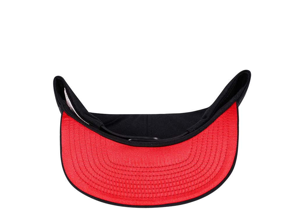 Mitchell & Ness Toronto Raptors Black Zig Zag Satin Undervisor Snapback Gorra