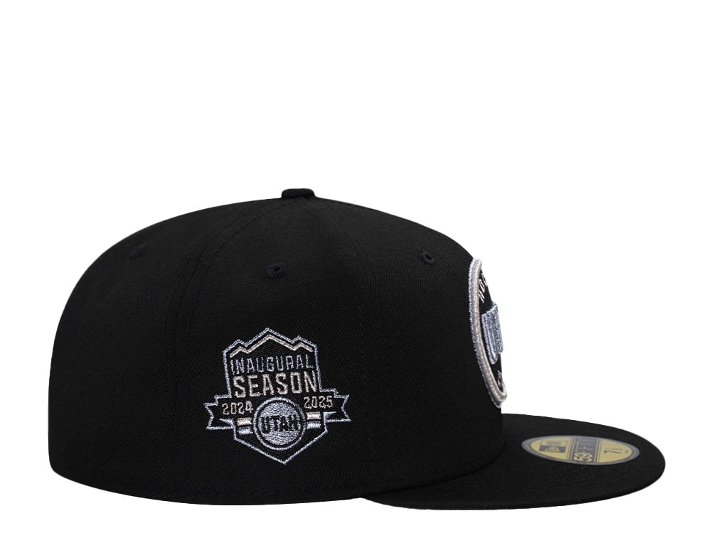 New Era Utah Hockey Club Inaugural Season 2024 Black Metallic Edition 59Fifty Fitted Gorra
