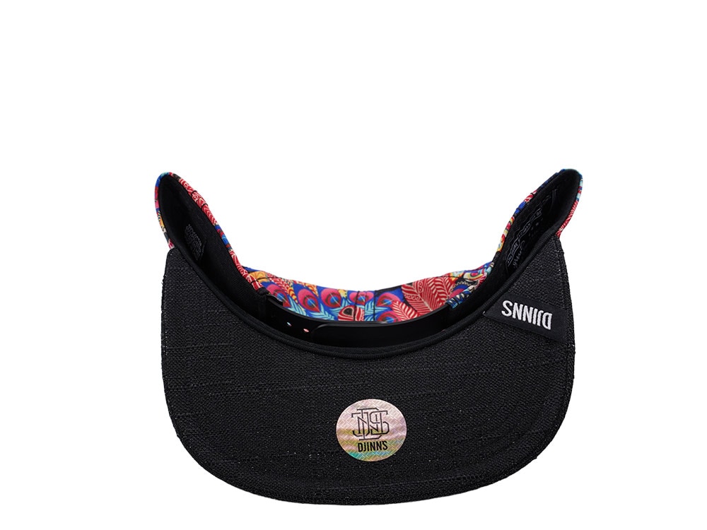 Djinns 6 Panel Peacock Linen Multicolor Snapback Gorra