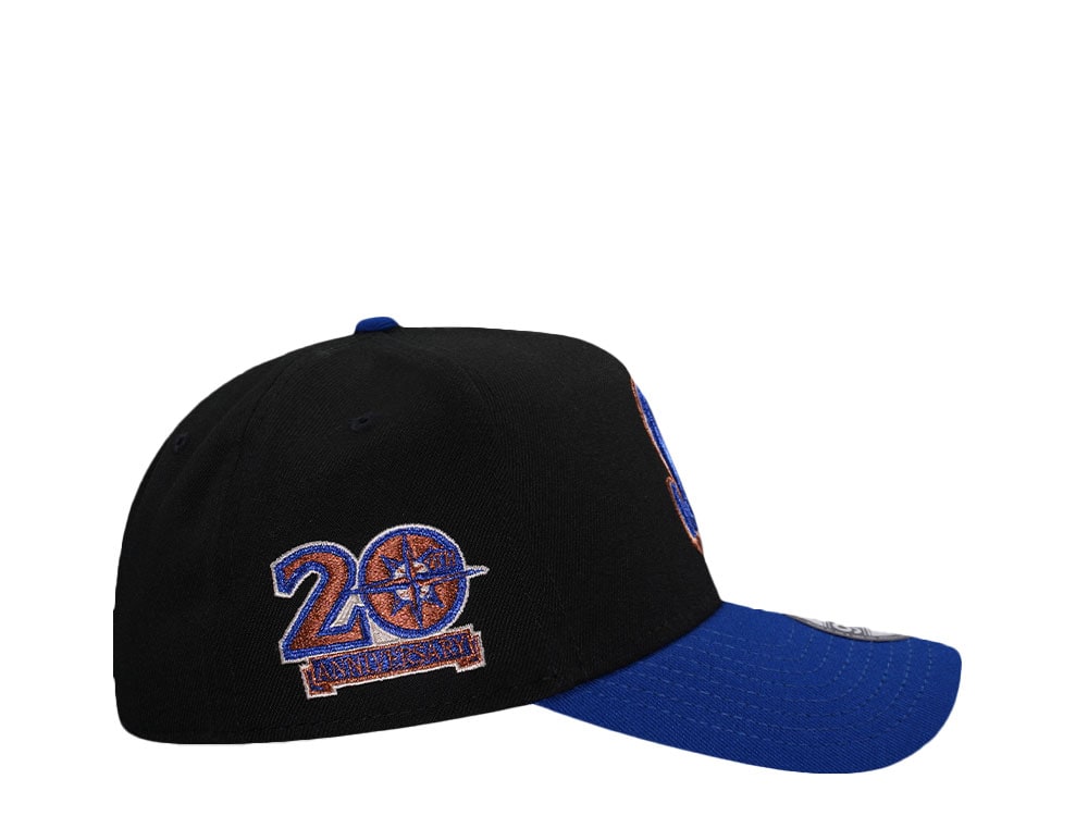 New Era Seattle Mariners 20th Anniversary Black Copper Two Tone Edition 9Forty A Frame Snapback Gorra