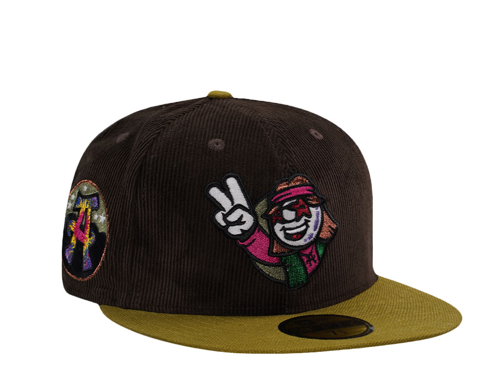 New Era Asheville Tourists Walnut Corduroy Two Tone Edition 59Fifty Fitted Gorra