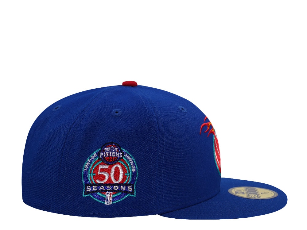 New Era Detroit Pistons 50th Anniversary Blue Prime Edition 59Fifty Fitted Gorra