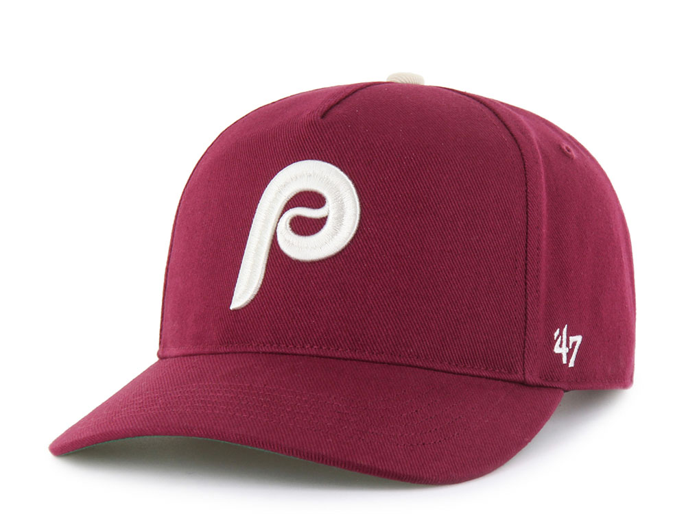 47 Brand Philadelphia Phillies Cooperstown Golden Age Cardinal Red Hitch Snapback Gorra