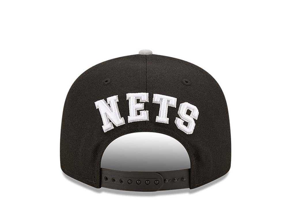 New Era Brooklyn Nets Team Arch Gray and Black 9Fifty Snapback Gorra