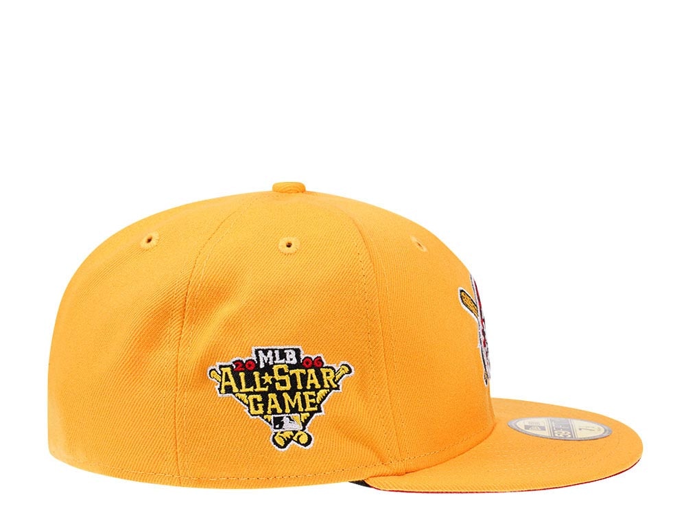 New Era Pittsburgh Pirates All Star Game 2006 Yellow Red Edition 59Fifty Fitted Gorra