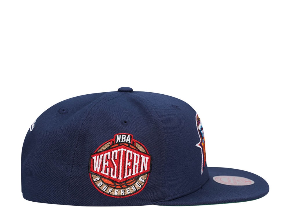 Mitchell & Ness Golden State Warriors Conference Patch Navy Snapback Gorra