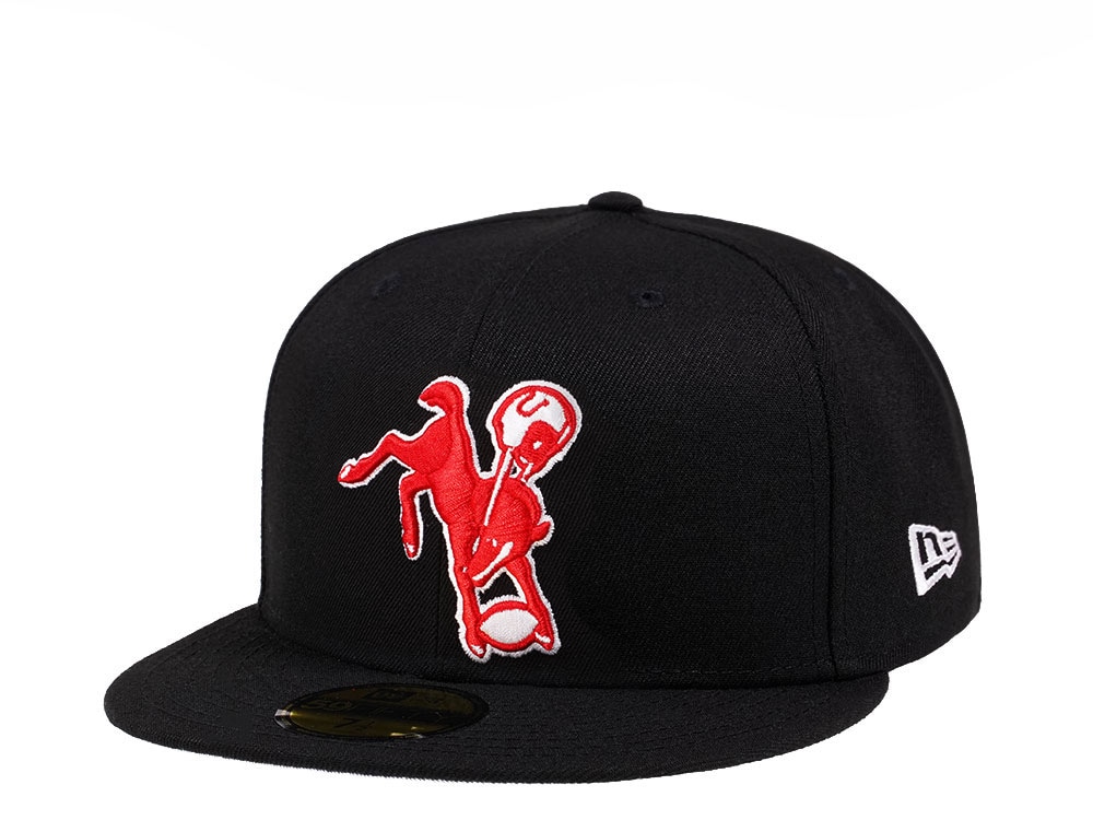 New Era Indianapolis Colts Throwback Black Crimson Collection 59Fifty Fitted Gorra