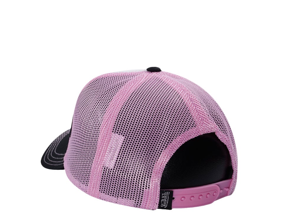 Von Dutch Oval Patch Flying Eye Pink Trucker Snapback Gorra