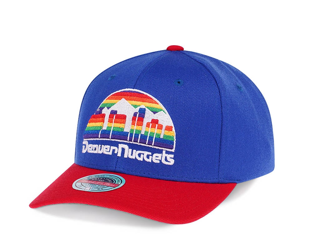 Mitchell & Ness Denver Nuggets Team Ground Red Line Solid Flex Two Tone Snapback Gorra