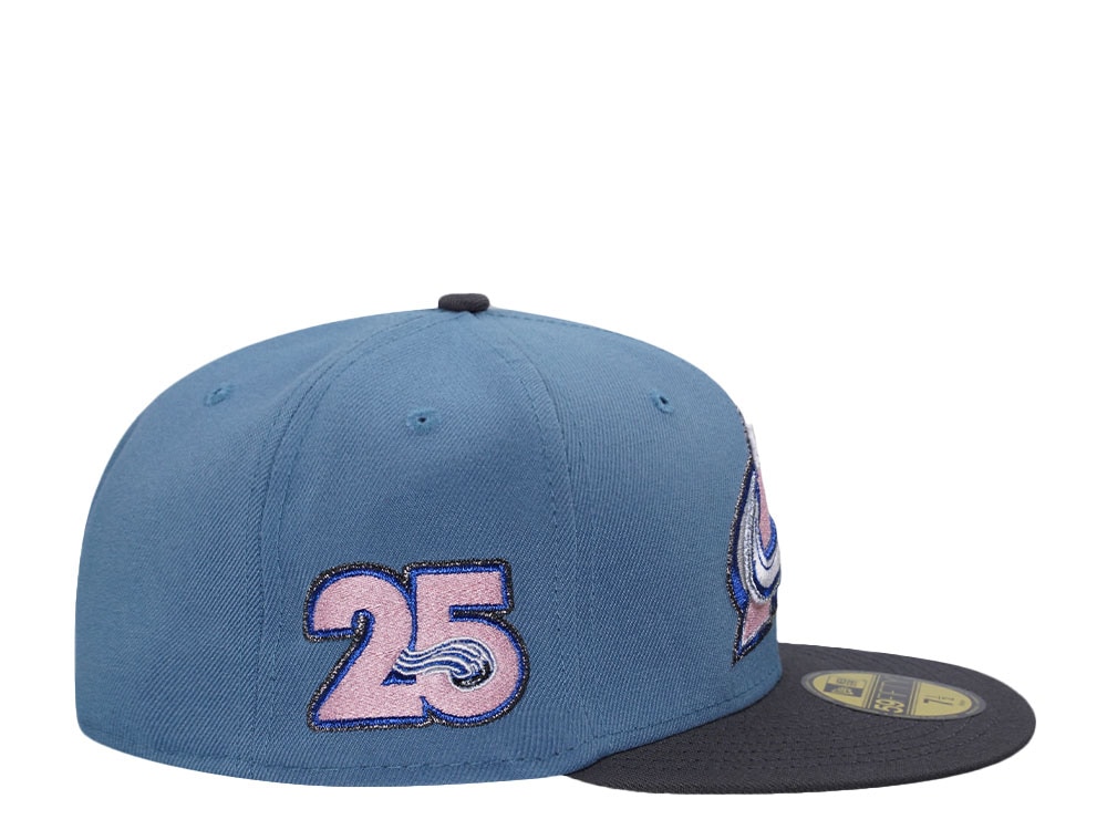 New Era Colorado Avalanche 25th Anniversary Faded Blue Pink Two Tone Edition 59Fifty Fitted Gorra