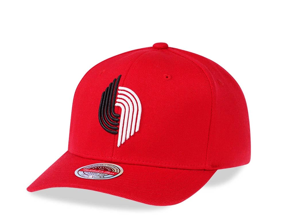 Mitchell & Ness Portland Trail Blazers Team Ground Red Line Solid Flex Snapback Gorra