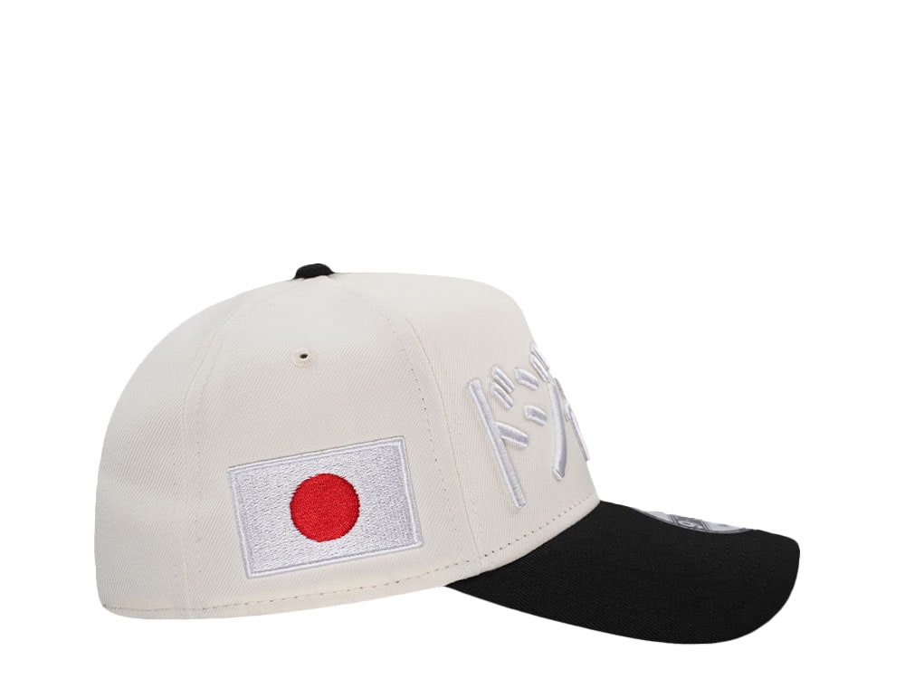 New Era Los Angeles Dodgers Japan White Out Chrome Two Tone Edition 9Forty A Frame Snapback Gorra