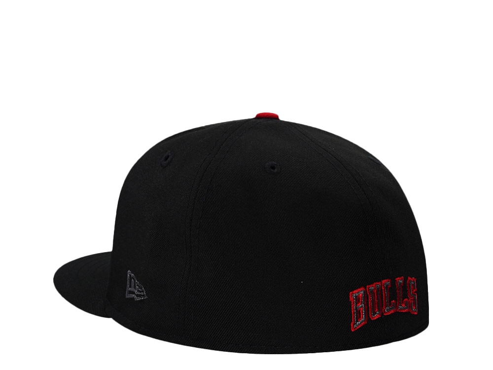 New Era Chicago Bulls Three Time Champions Blackout Prime Edition 59Fifty Fitted Gorra