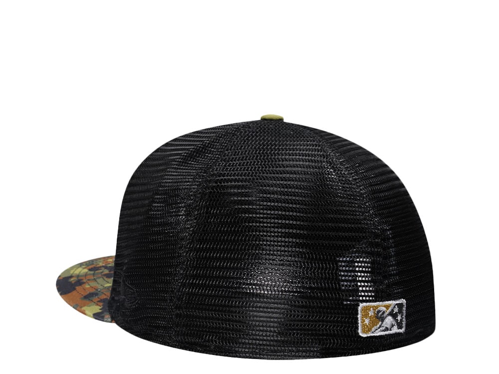 New Era Kinston Indians Flecktarn Trucker Edition 59Fifty Fitted Gorra