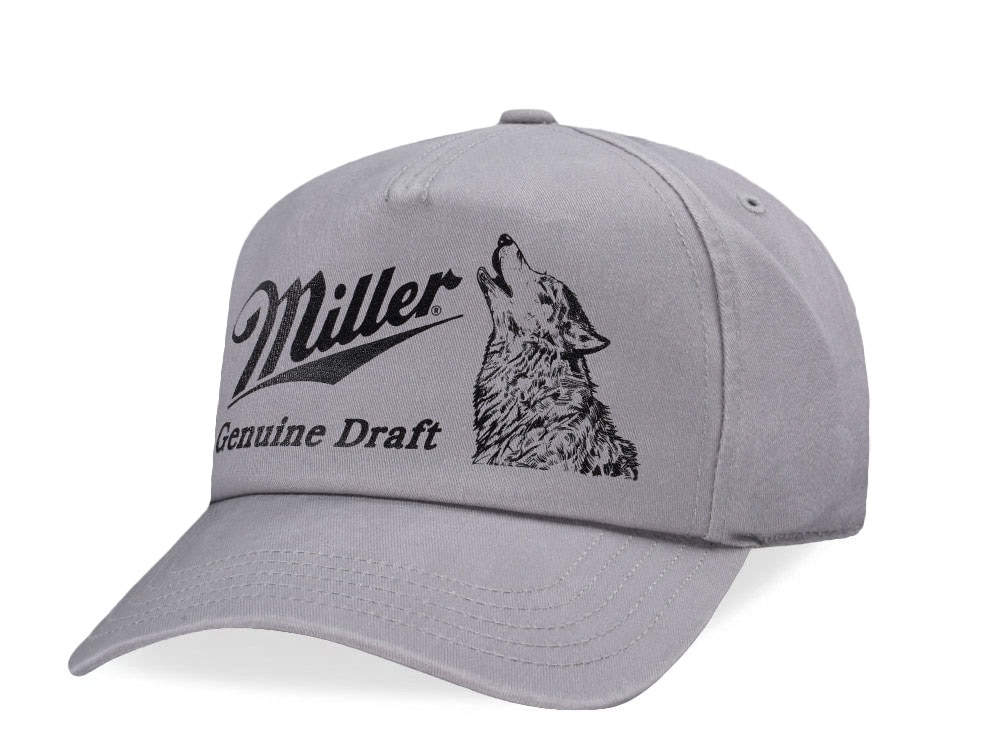 American Needle Millers Genuine Draft Walker Grey Snapback Gorra