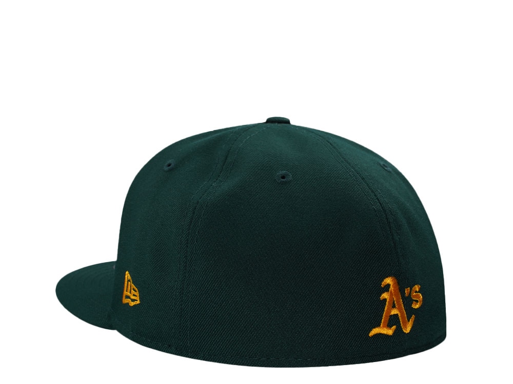 New Era Oakland Athletics Rickey Henderson Field Dark Green Flames Edition 59Fifty Fitted Gorra