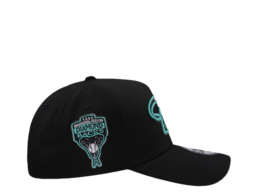New Era Arizona Diamondbacks Inaugural Season 1998 Mint Black Prime Edition 9Forty A Frame Snapback Gorra