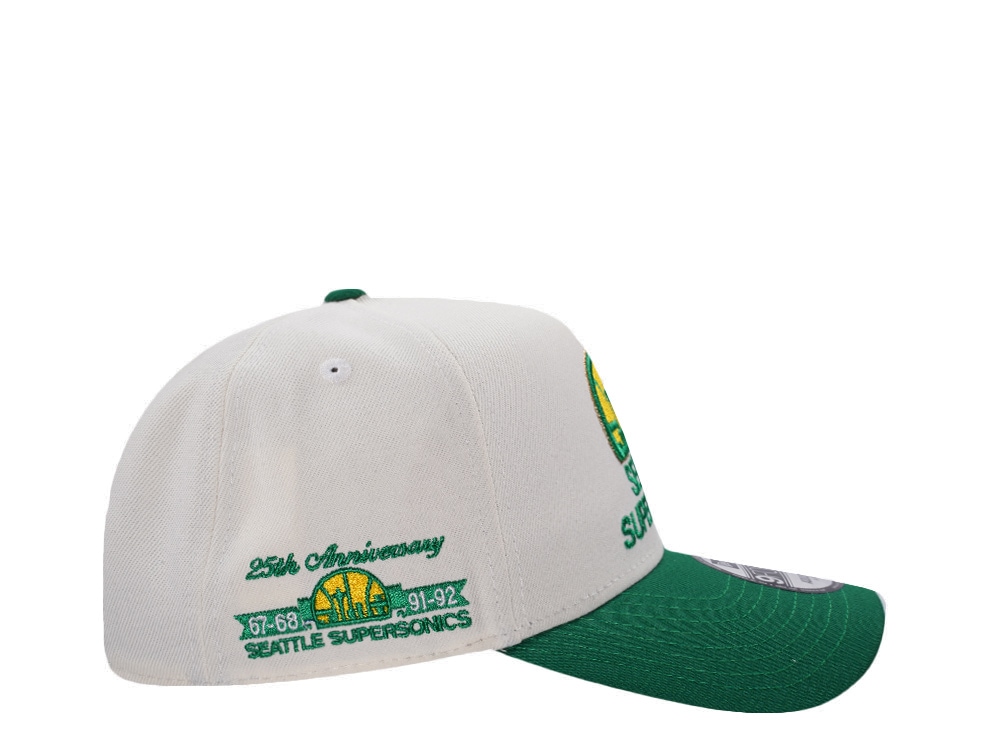 New Era Seattle Supersonics 25th Anniversary Chrome Two Tone Edition 9Forty A Frame Snapback Gorra