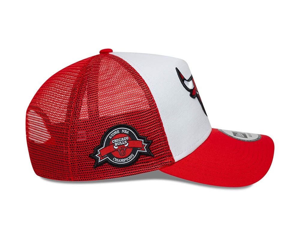 New Era Chicago Bulls 6 Time NBA Champions Edition 9Forty A Frame Trucker Snapback Gorra