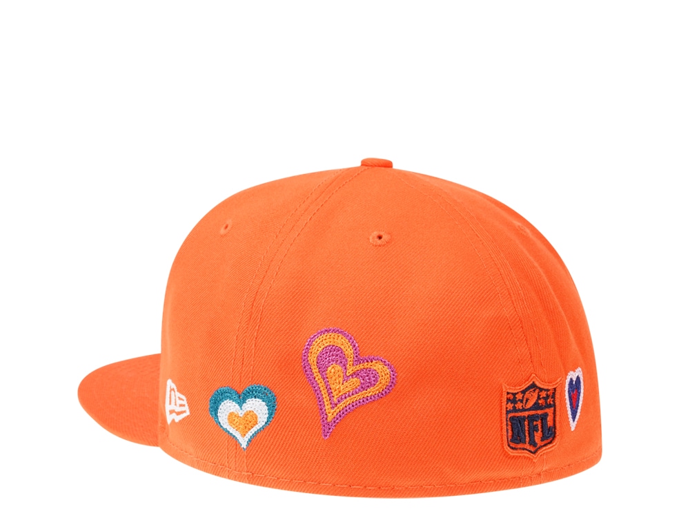 New Era Denver Broncos Orange Chainstitchheart Edition 59Fifty Fitted Gorra