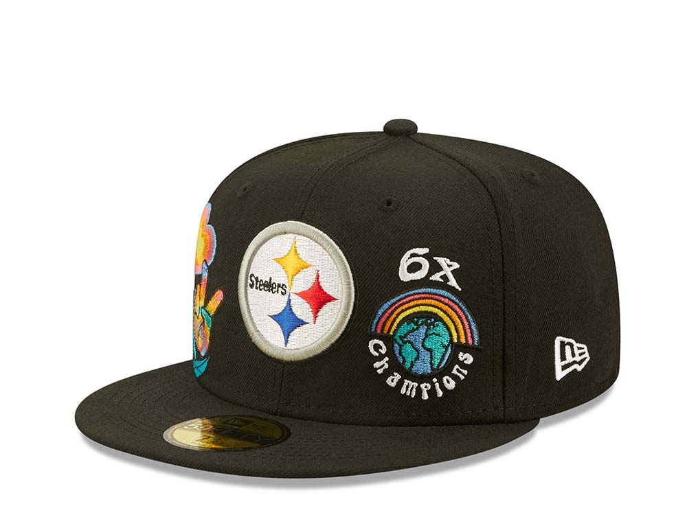 New Era Pittsburgh Steelers 6x Champions - Black Groovy Edition 59Fifty Fitted Gorra