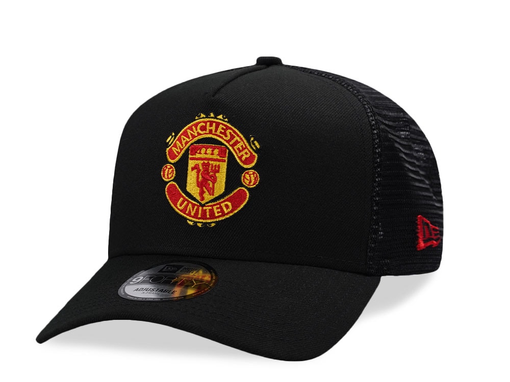 New Era Manchester United Fc Black Prime Edition 9Forty A Frame Trucker Snapback Gorra
