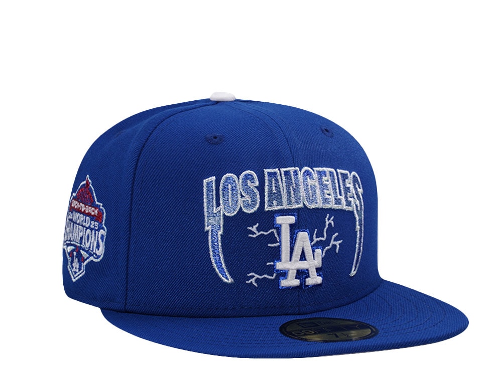 New Era Los Angeles Dodgers Back to Back World Champions Blue Prime Edition 59Fifty Fitted Gorra