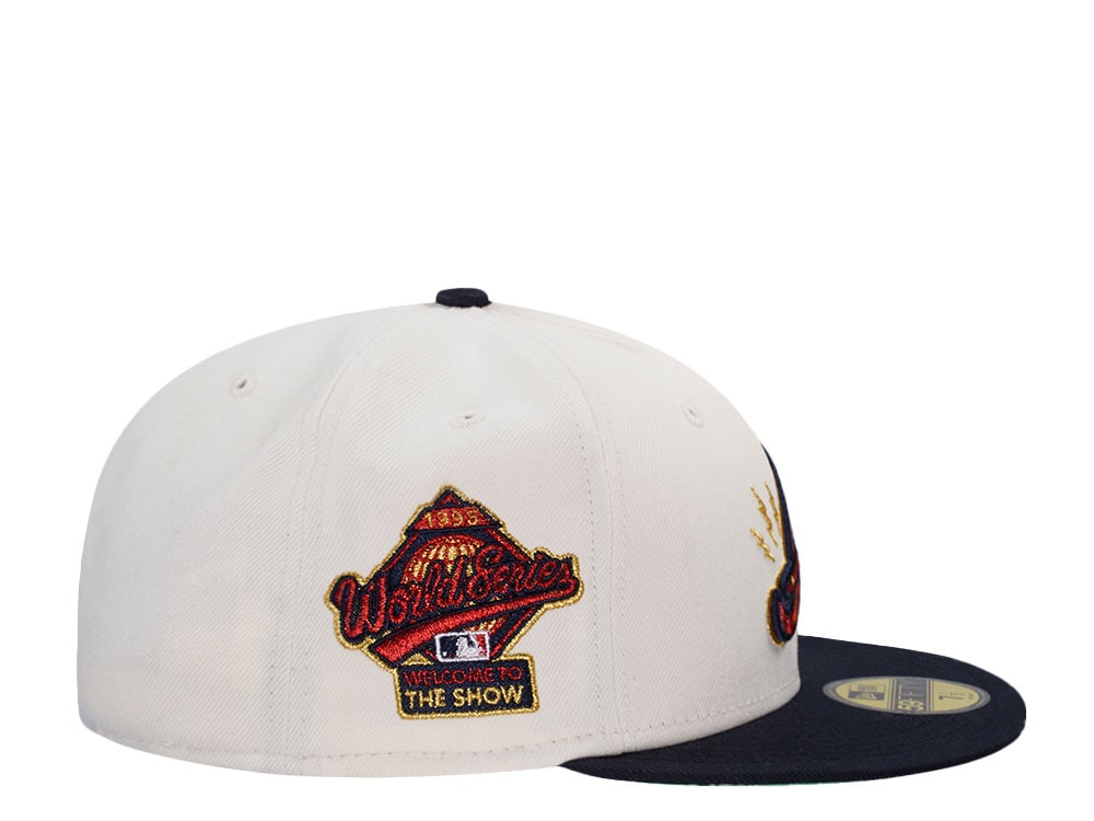 New Era Atlanta Braves World Series 1995 Chrome Throwback Two Tone 59Fifty Fitted Gorra