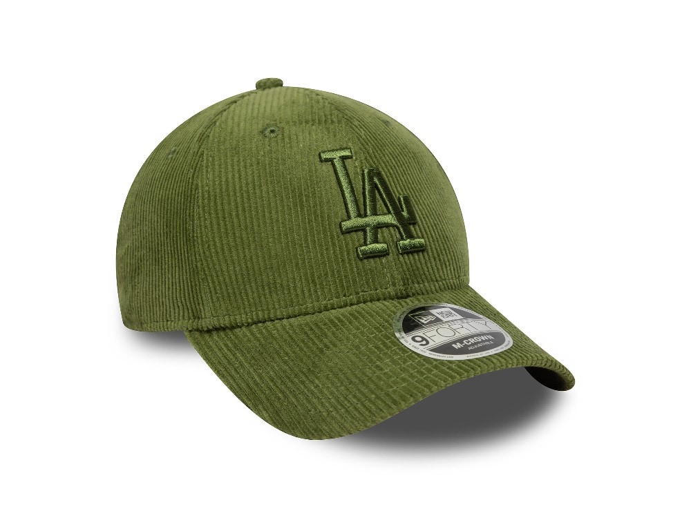 New Era Los Angeles Dodgers Green Corduroy 9Forty M Crown Snapback Gorra