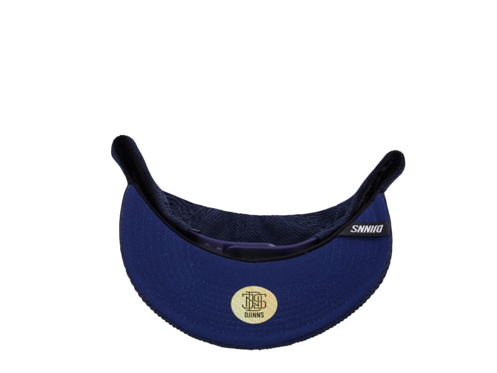 Djinns Cord Mountains Navy 6 Panel Truefit Snapback Gorra