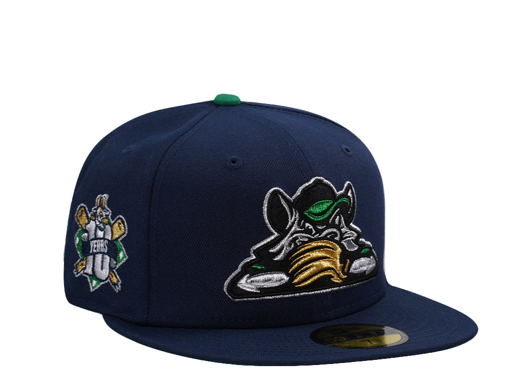 New Era Hartford Yard Goats 10th Anniversary Ocean Blue Prime Edition 59Fifty Fitted Gorra