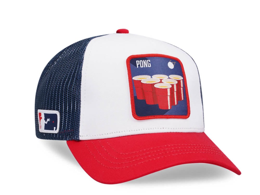 Capslab Cocktails Beerpong White Blue Red Trucker Snapback Gorra