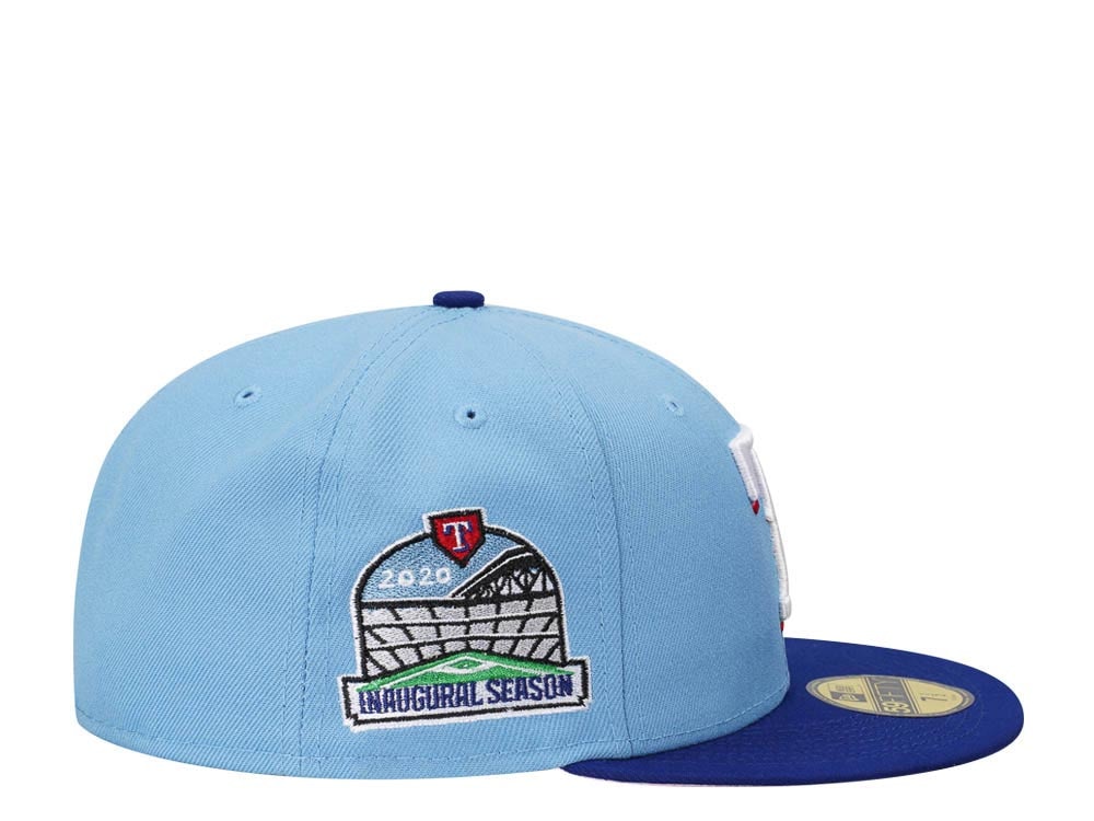 New Era Texas Rangers Inaugural Season 2020 Sky Pink Two Tone Edition 59Fifty Fitted Gorra
