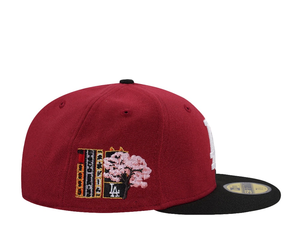 New Era Los Angeles Dodgers Tokyo Series 2025 Lucky Cat Brick Red Two Tone Edition 59Fifty Fitted Gorra