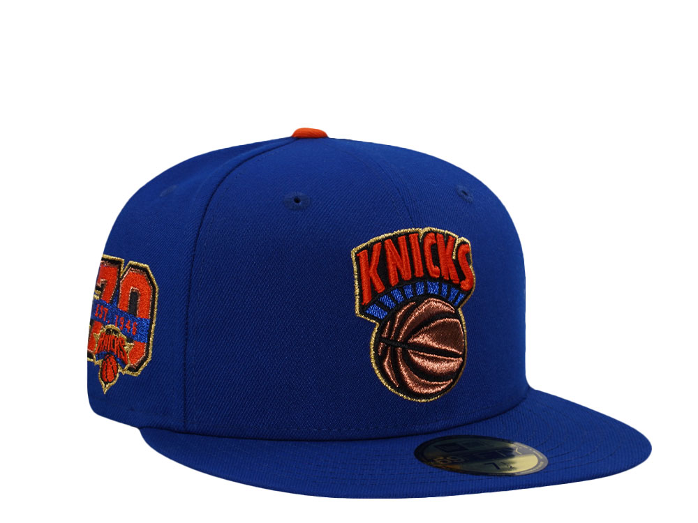 New Era New York Knicks 70th Anniversary Royal Blue Prime Edition 59Fifty Fitted Gorra