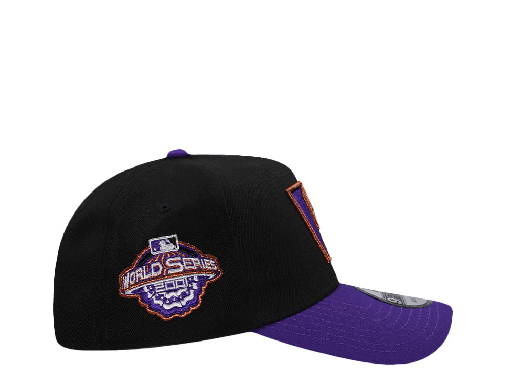 New Era Arizona Diamondbacks World Series 2001 Black Two Tone Edition 9Forty A Frame Snapback Gorra