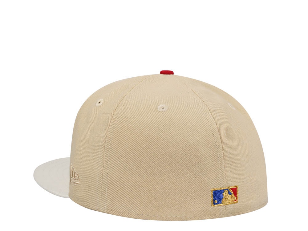 New Era Cleveland Indians 100 Seasons Vegas Gold Two Tone Edition 59Fifty Fitted Gorra