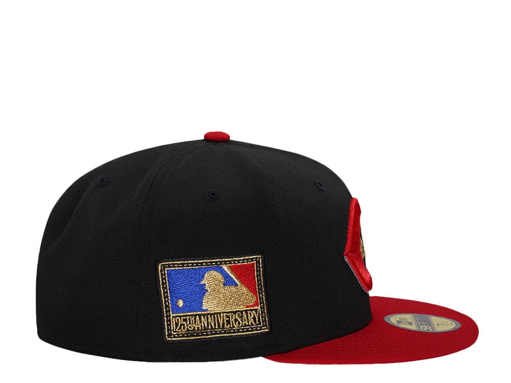 New Era Cincinnati Reds MLB 125th Anniversary Black Two Tone Edition 59Fifty Fitted Gorra